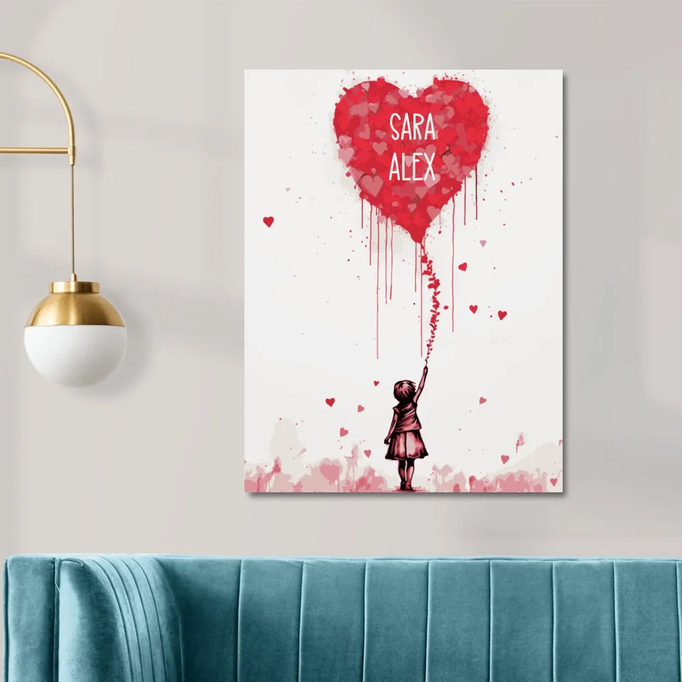 Banksy Heart personalizzato