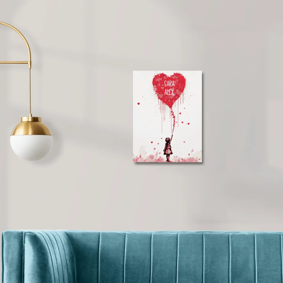 Banksy Heart personalizzato