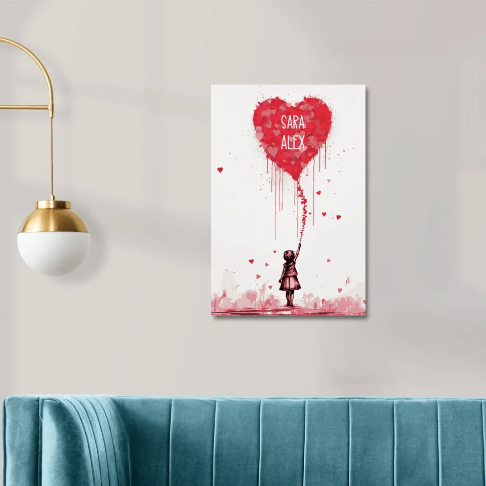 Banksy Heart personalizzato