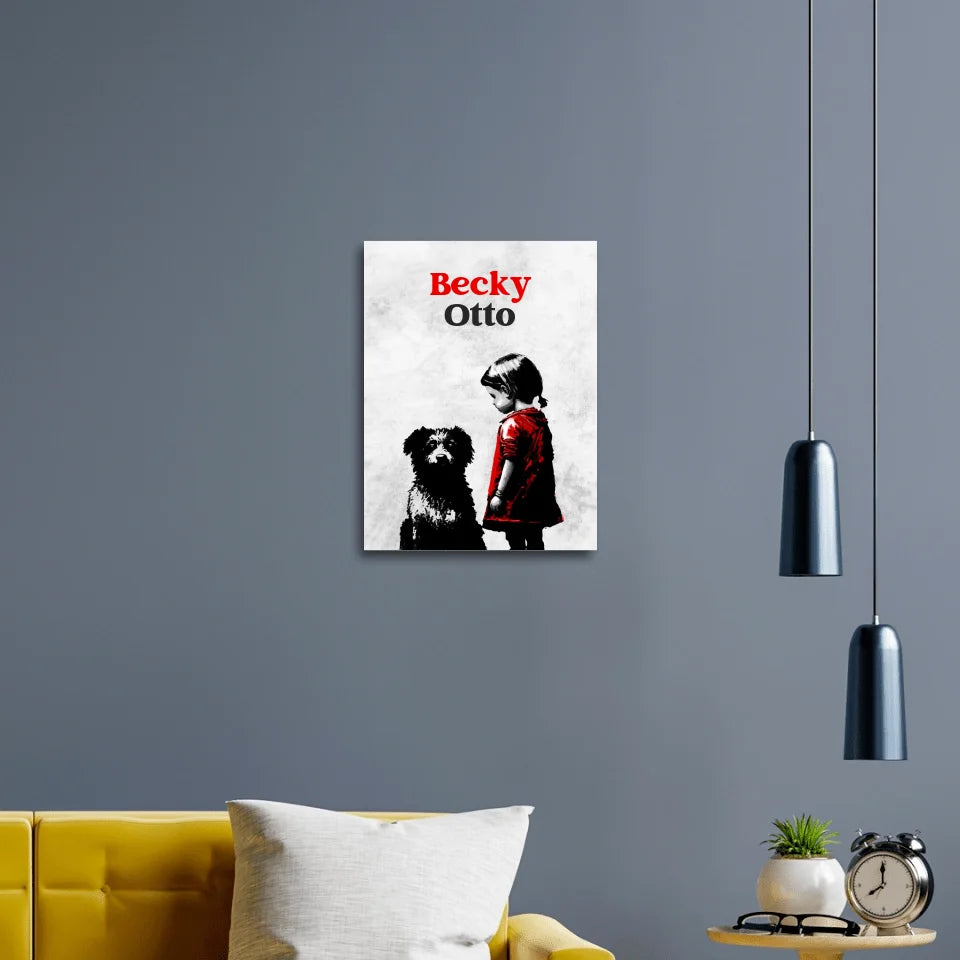 Banksy Girl Dog Personalizzato