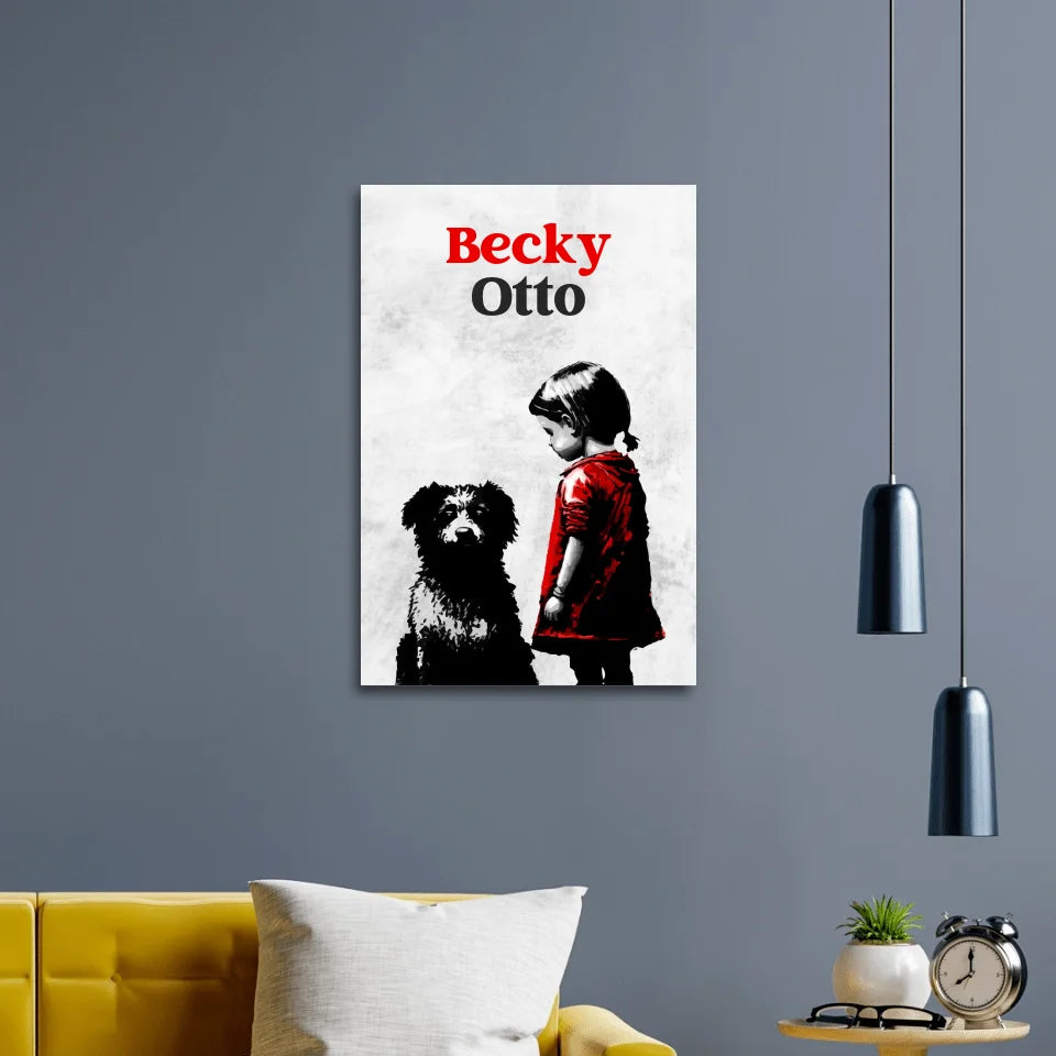 Banksy Girl Dog Personalizzato