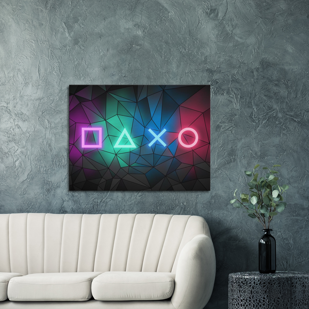 Simboli di gioco al neon